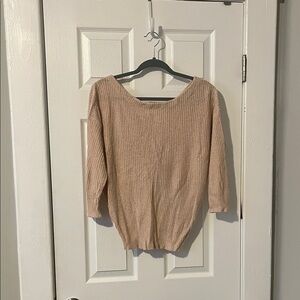 Express Women's Peach Scoop Neck Sweater